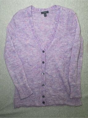 J Crew Lightweight Kid Mohair Boyfriend Cardigan Purple Sz XXS Preppy